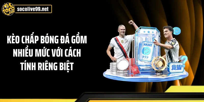 Kèo chấp bóng đá gồm nhiều mức với cách tính riêng biệt
